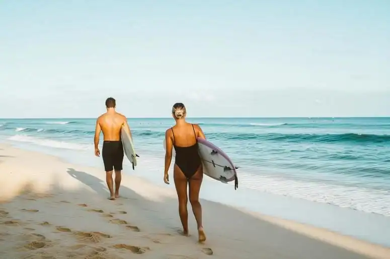 Aerial view of the cove at Swell, Cabarete